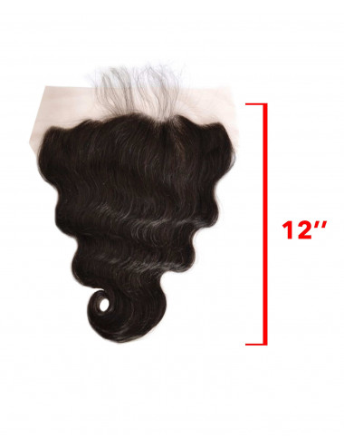 Mèches péruviennes lace frontal ondulé 12"