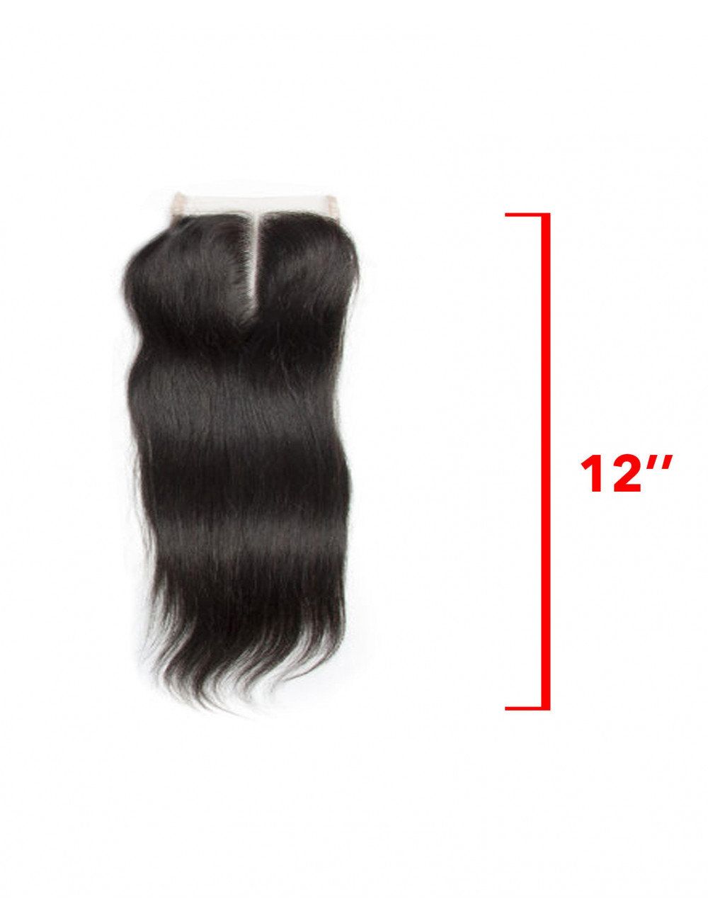 Mèches peruviennes Closure Lisse 1 Raie 12"