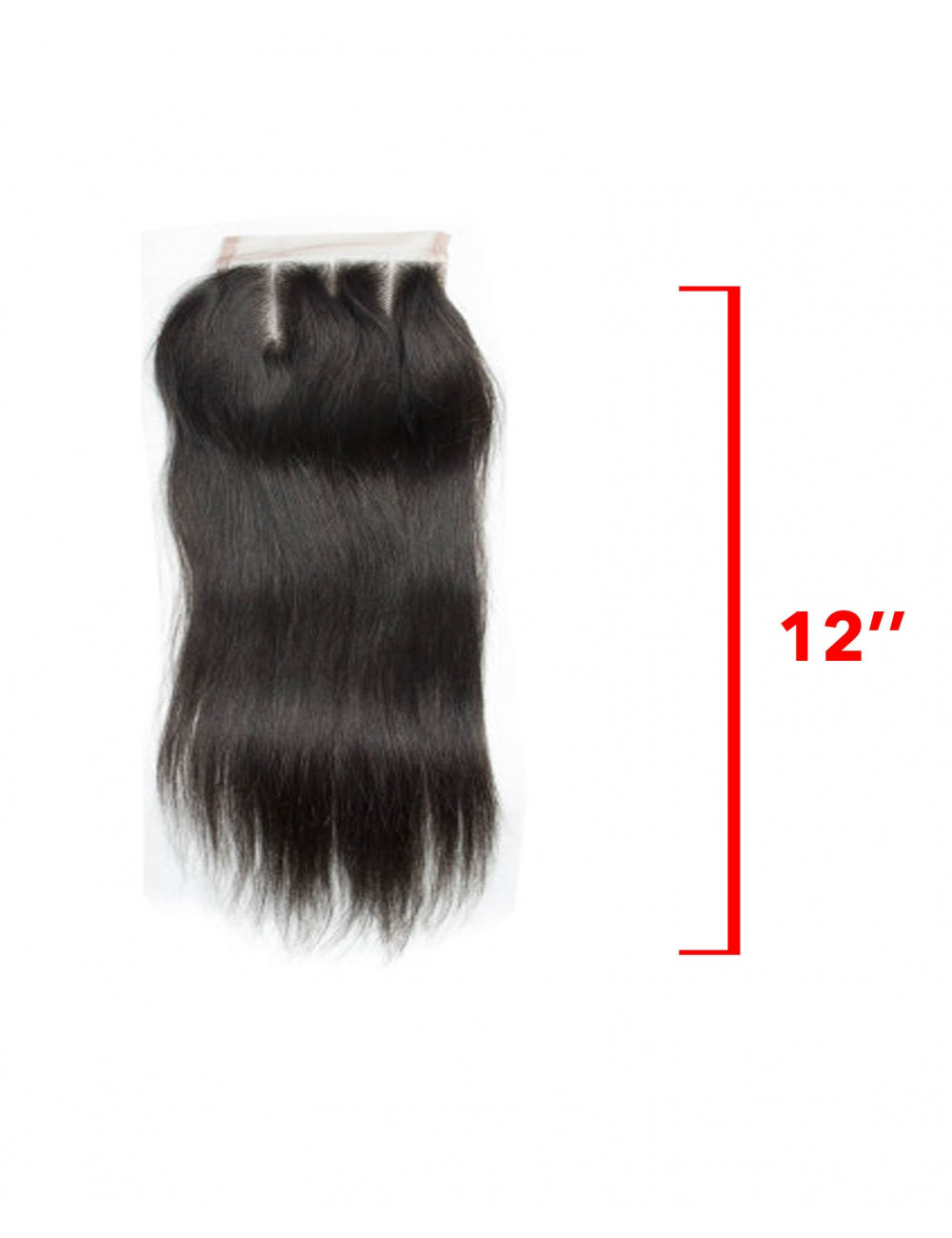 Mèches peruviennes Closure Lisse 3 Raies 12"