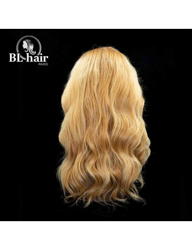 Perruque Ondulée blond 18 pouces Lace Frontal