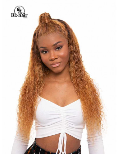 Perruque bouclée 24 pouces Miel Lace Frontal