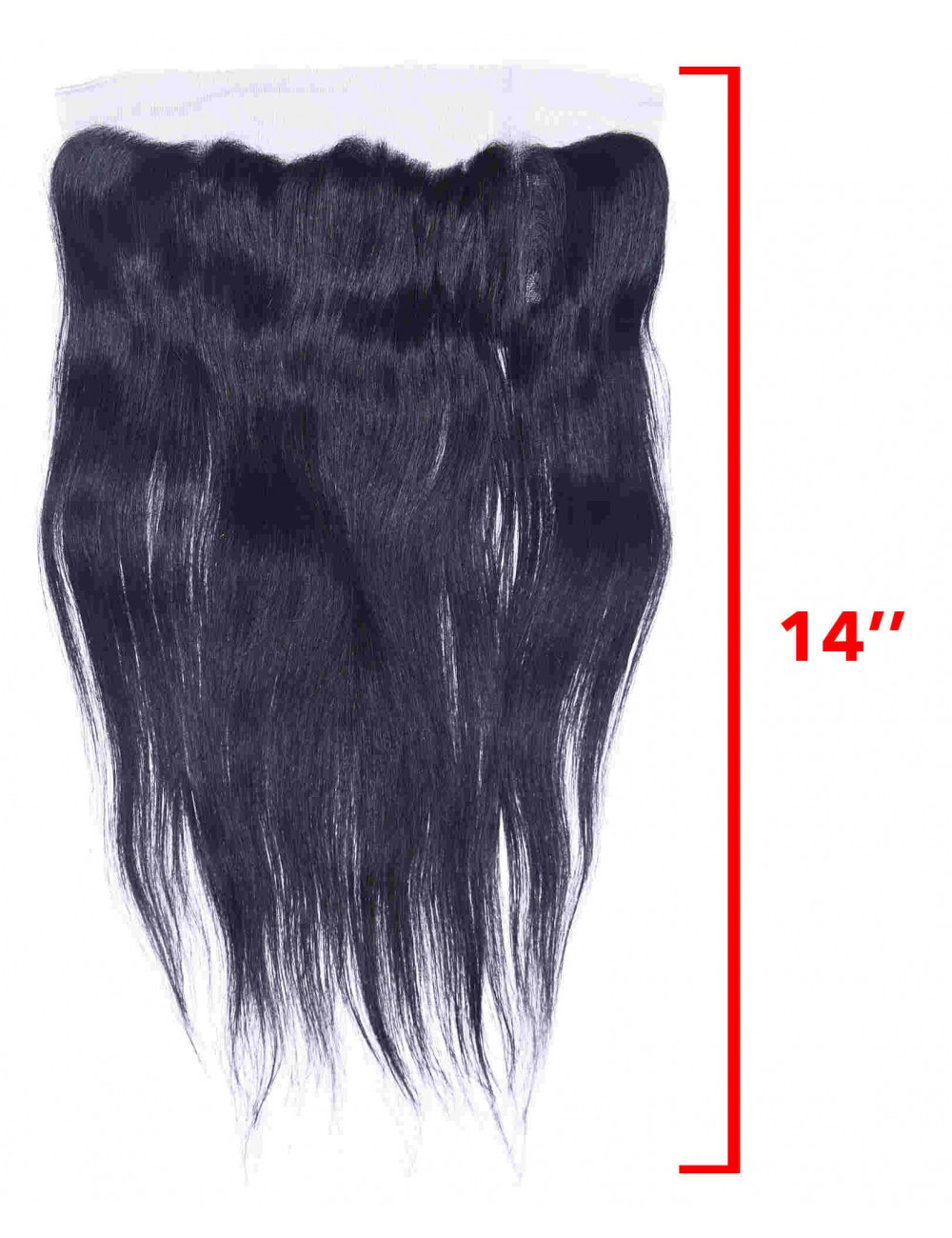 Mèches indiennes lace frontal lisse 14"