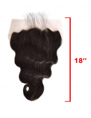 Mèches indiennes lace frontal ondulé 18"