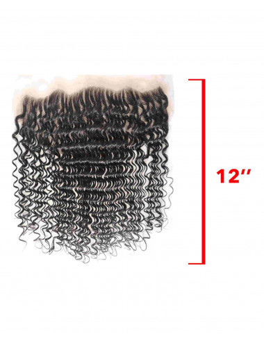 Mèches Indiennes Lace Frontal Bouclé Deep Wave 12"