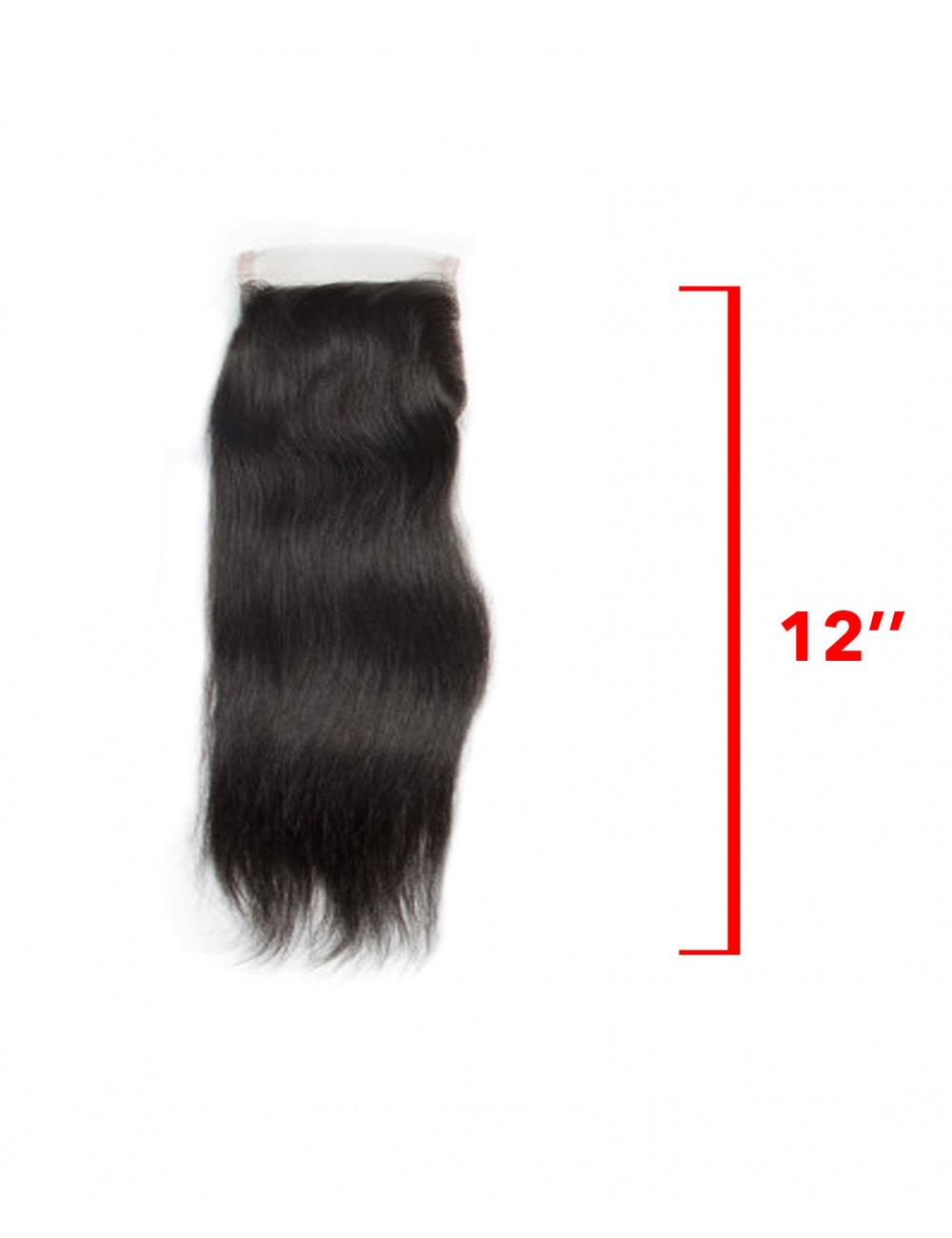 Mèches Brésiliennes Closure Lisse Sans Raie 12"