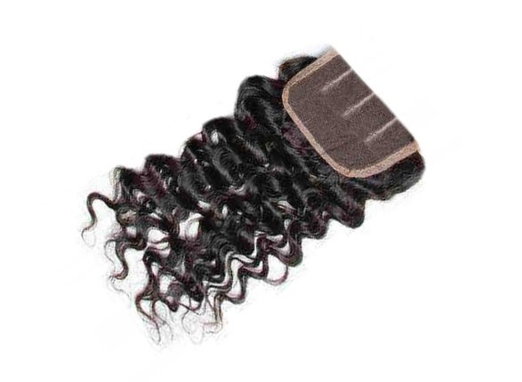 Mèche malaisienne closure lisse 3 raies